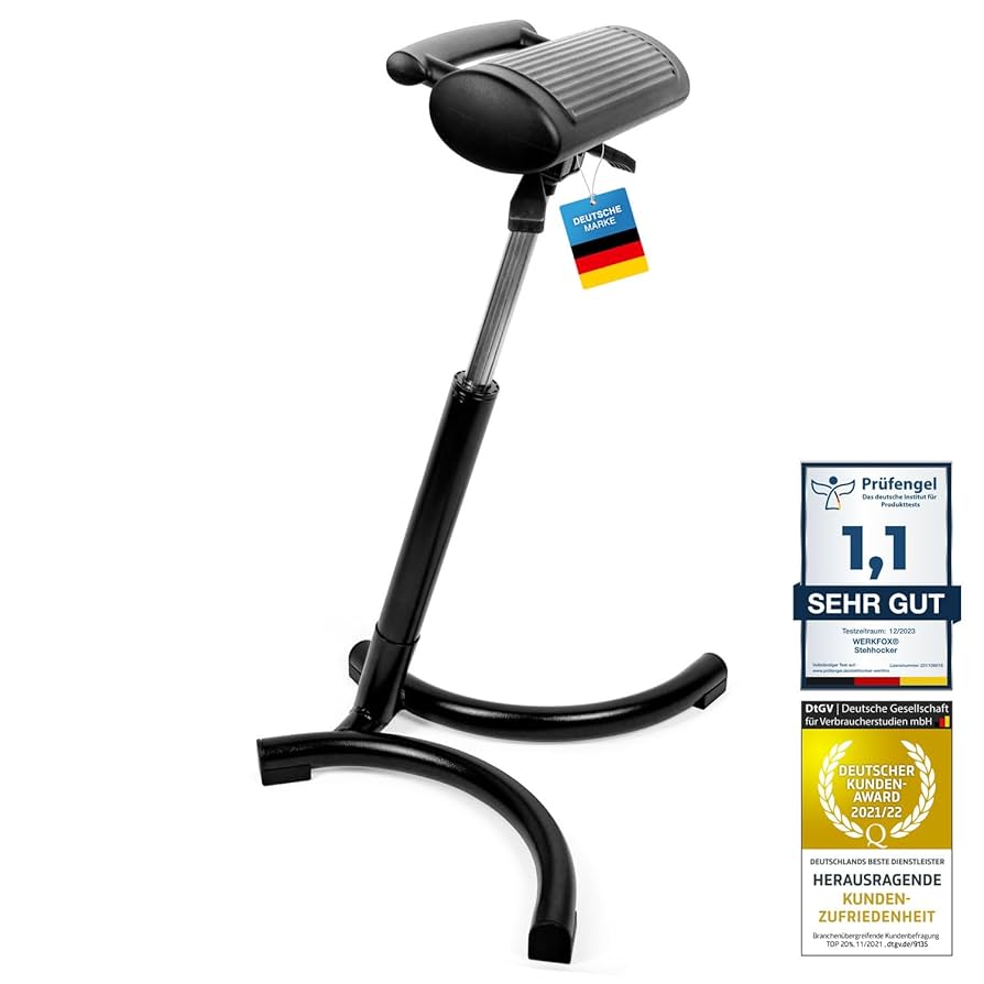 Werkfox® Standing Stool Ergonomic height adjustable stool